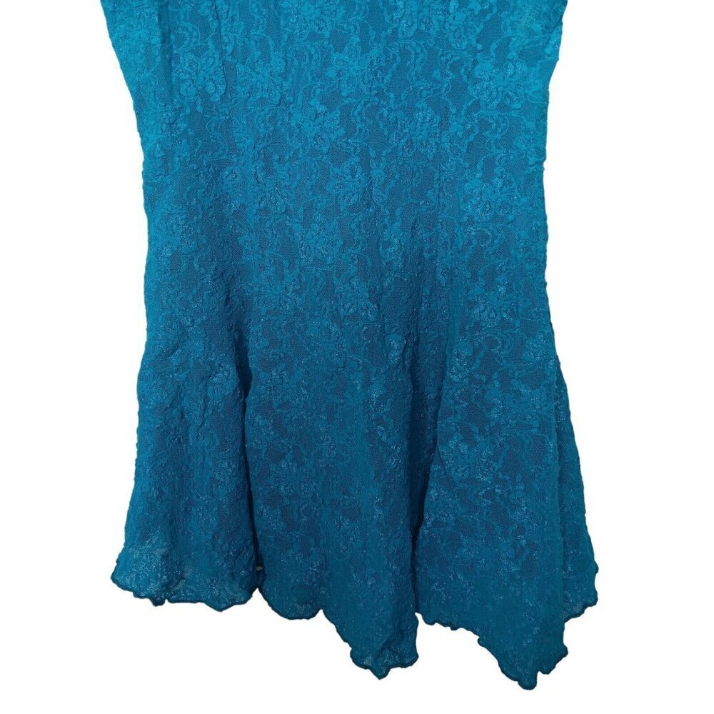 Vintage Victoria’s Secret Gold Label Blue Lace Dress M Floral USA Y2K - Picture 5 of 12